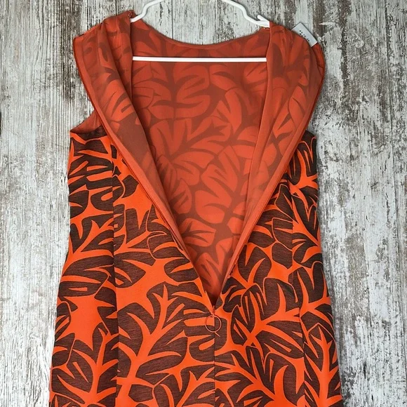 AKRIS PUNTO ORANGE FLARED HEM DRESS sz 10 - Picture 8 of 15